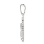 Sterling Silver Polished Crucifix Pendant - Image 2