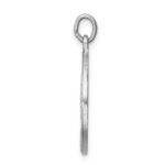 Sterling Silver Platinum-plated Brushed Confirmation Medal Pendant - Image 2