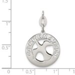 Sterling Silver Polished Confirmation Dove Charm - Image 3