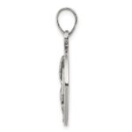 Sterling Silver Polished Antique Finish Virgo Horoscope Zodiac Pendant - Image 2