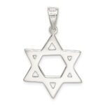 Sterling Silver Polished Star of David Pendant - Image 4