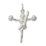 Sterling Silver Cheerleader Charm