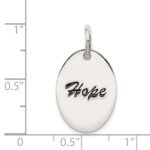 Sterling Silver Polished Enamel Hope Pendant - Image 4
