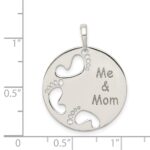 Sterling Silver Polished Me & Mom Pendant - Image 3