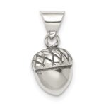 Sterling Silver Antiqued Acorn Pendant