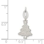 Sterling Silver Polished Christmas Tree Charm - Image 4
