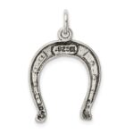 Sterling Silver Antiqued Horseshoe Charm - Image 4