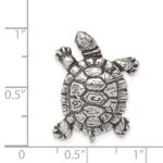Sterling Silver Antiqued Turtle Charm - Image 3