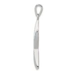 Sterling Silver Rhodium-plated Blue Inlay Created Opal Starfish Pendant - Image 2