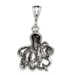 Sterling Silver Antiqued Octopus Charm - Image 4