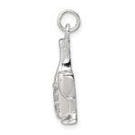 Sterling Silver CZ Wine/Champagne Bottle/Glass Charm Pendant - Image 2
