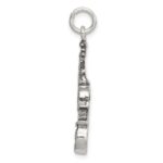 Sterling Silver Antiqued Viola Charm - Image 2