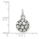 Sterling Silver Antiqued Soccer Ball Charm - Image 4