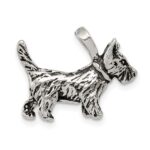 Sterling Silver Antiqued Dog Charm