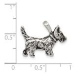 Sterling Silver Antiqued Dog Charm - Image 3
