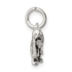 Sterling Silver Antiqued Basset Hound Charm - Image 2