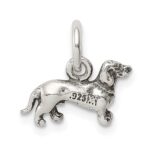Sterling Silver Antiqued Dog Charm - Image 4
