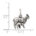 Sterling Silver Antiqued Goat Charm - Image 4