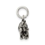 Sterling Silver Antiqued Panda Bear Charm - Image 2