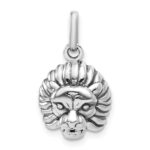 Sterling Silver Antiqued Lion Charm