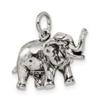 Sterling Silver Antiqued Elephant Charm - Image 5