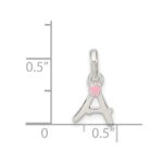 Sterling Silver Letter A with Enamel Pendant - Image 3