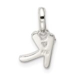 Sterling Silver Letter K with Enamel Pendant - Image 3