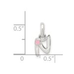 Sterling Silver Letter N with Enamel Pendant - Image 4