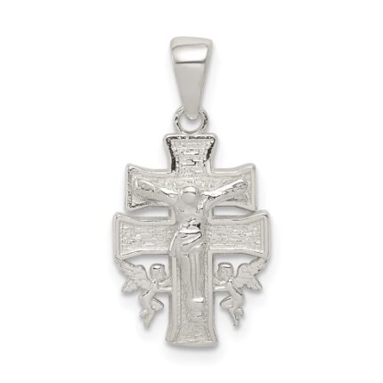 Sterling Silver Polished Mini INRI Crucifix Pendant