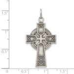 Sterling Silver Antiqued Irish Cross Pendant - Image 3