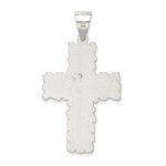 Sterling Silver Polished Outlined Cross Pendant - Image 4