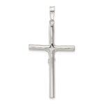 Sterling Silver Polished Hollow Crucifix Pendant - Image 4