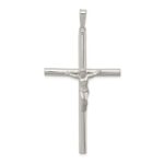 Sterling Silver Polished Hollow Crucifix Pendant