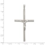 Sterling Silver Polished Hollow Crucifix Pendant - Image 3