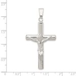 Sterling Silver Polished Hollow Crucifix Cross Pendant - Image 3