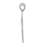 Sterling Silver Polished & Textured Crucifix Pendant - Image 2