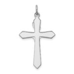 Sterling Silver Platinum-plated Black Epxy Purple CZ INRI Cross Pendant - Image 4