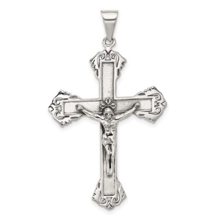 Sterling Silver Antiqued Crucifix Pendant
