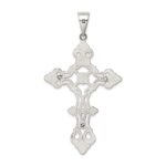 Sterling Silver Antiqued Large INRI Crucifix Pendant - Image 4