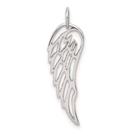 Sterling Silver Polished Angel Wing Charm