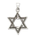 Sterling Silver Antiqued Star of David Pendant - Image 4