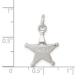 Sterling Silver Sheriff's Badge Charm - Image 3