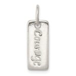 Sterling Silver Polished COURAGE/SURVIVOR Reversible Charm - Image 3