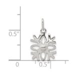 Sterling Silver Polished Snowflake Charm - Image 3