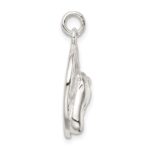 Sterling Silver Polished Horseshoe with Horse Head Pendant - Image 2