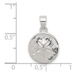 Sterling Silver Polished Sand Dollar Pendant - Image 3