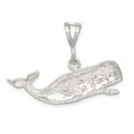 Sterling Silver Polished Whale with Open Mouth Pendant - Image 4