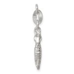 Sterling Silver Polished and Textured Seahorse Charm - Image 2