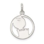 Sterling Silver Polished Basketball Pendant - Image 4