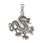 Sterling Silver Antiqued & Textured Chinese Dragon Pendant - Image 4